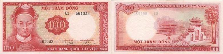 Tờ tiền 100 đồng 1966