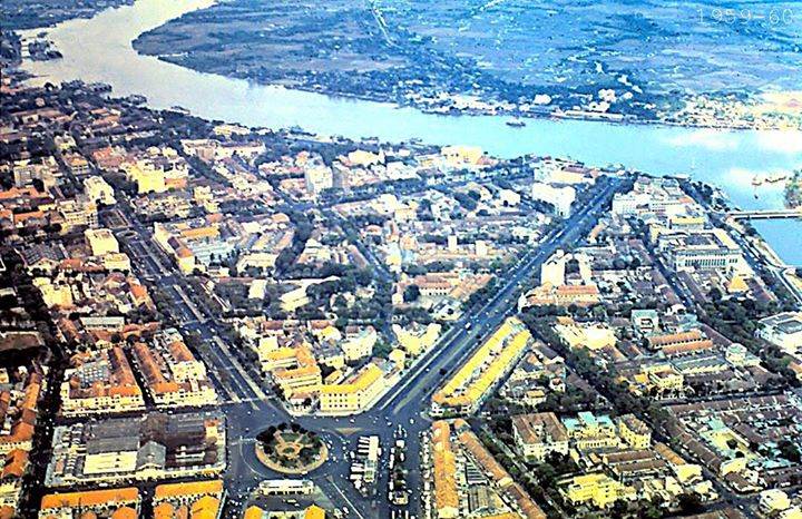 Saigon 1959-1960 - Không ảnh khu vực Bến Nghé. 