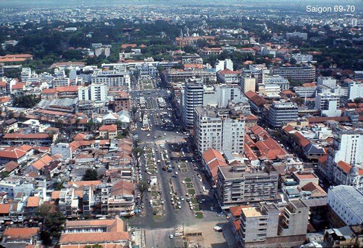 Saigon 1969-1970 - Không ảnh khu vực trung tâm Sài Gòn. 